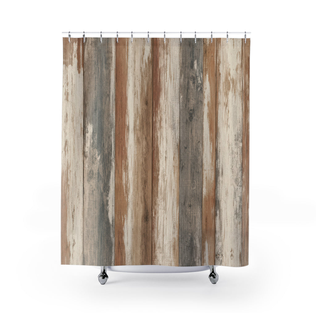 Weathered Barnwood Shower Curtain