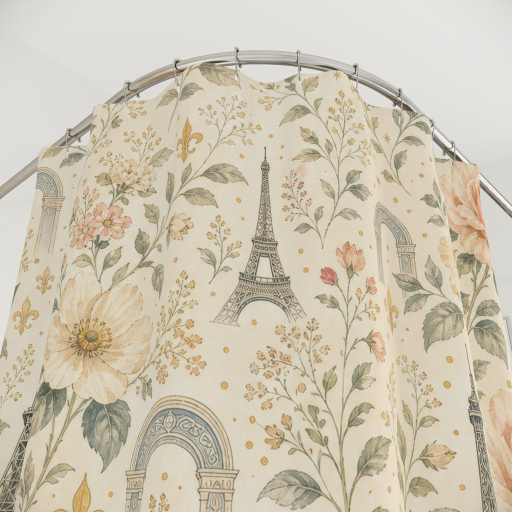 Paris Floral French Shower Curtain: Paris Floral Shower Curtai