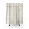 Thin Black Tan Windowpane Check Shower Curtain