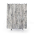 Gray Leaf Botanical Shower Curtain