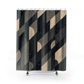 Black and White Striped Shower Curtain