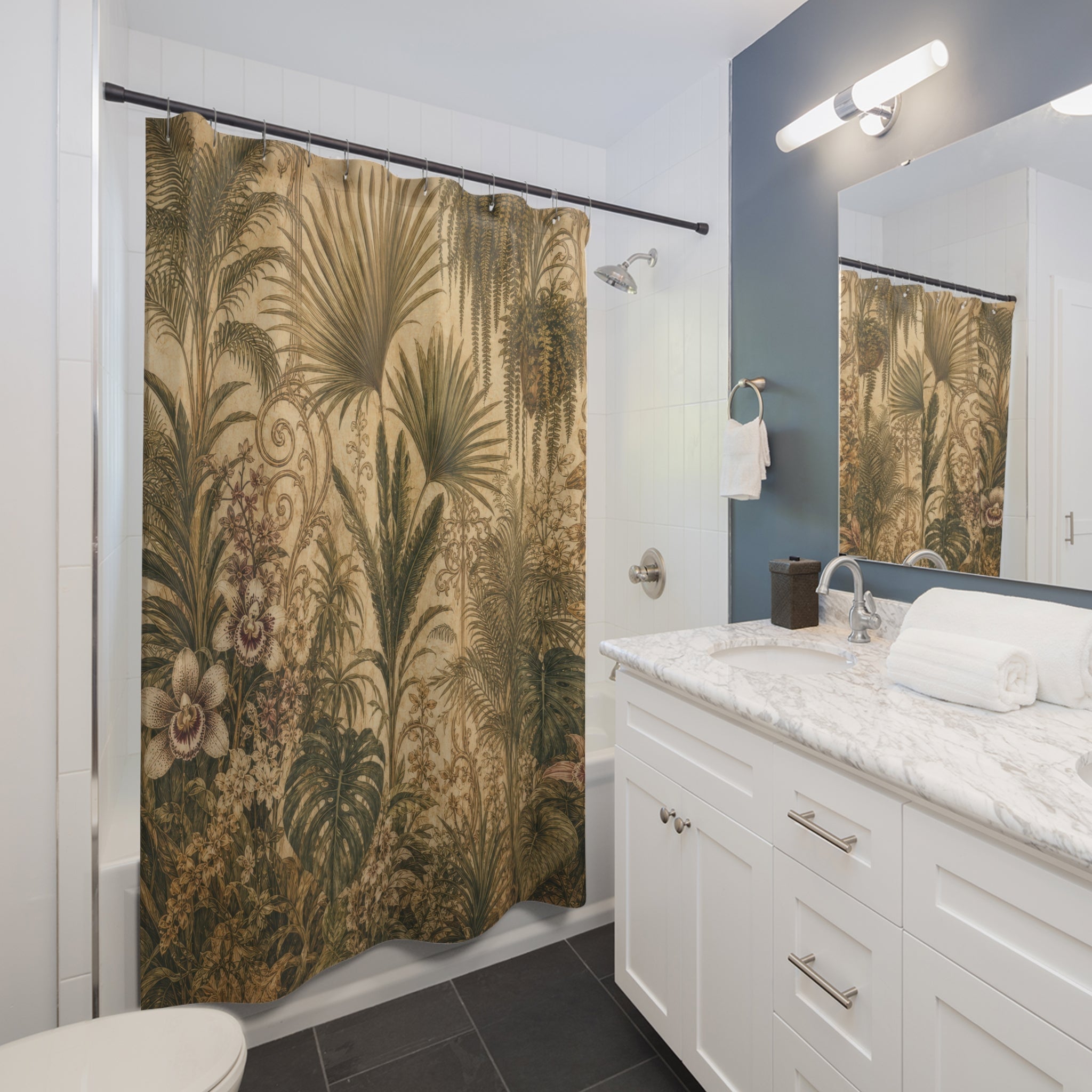 Greenhouse Palm Shower Curtain