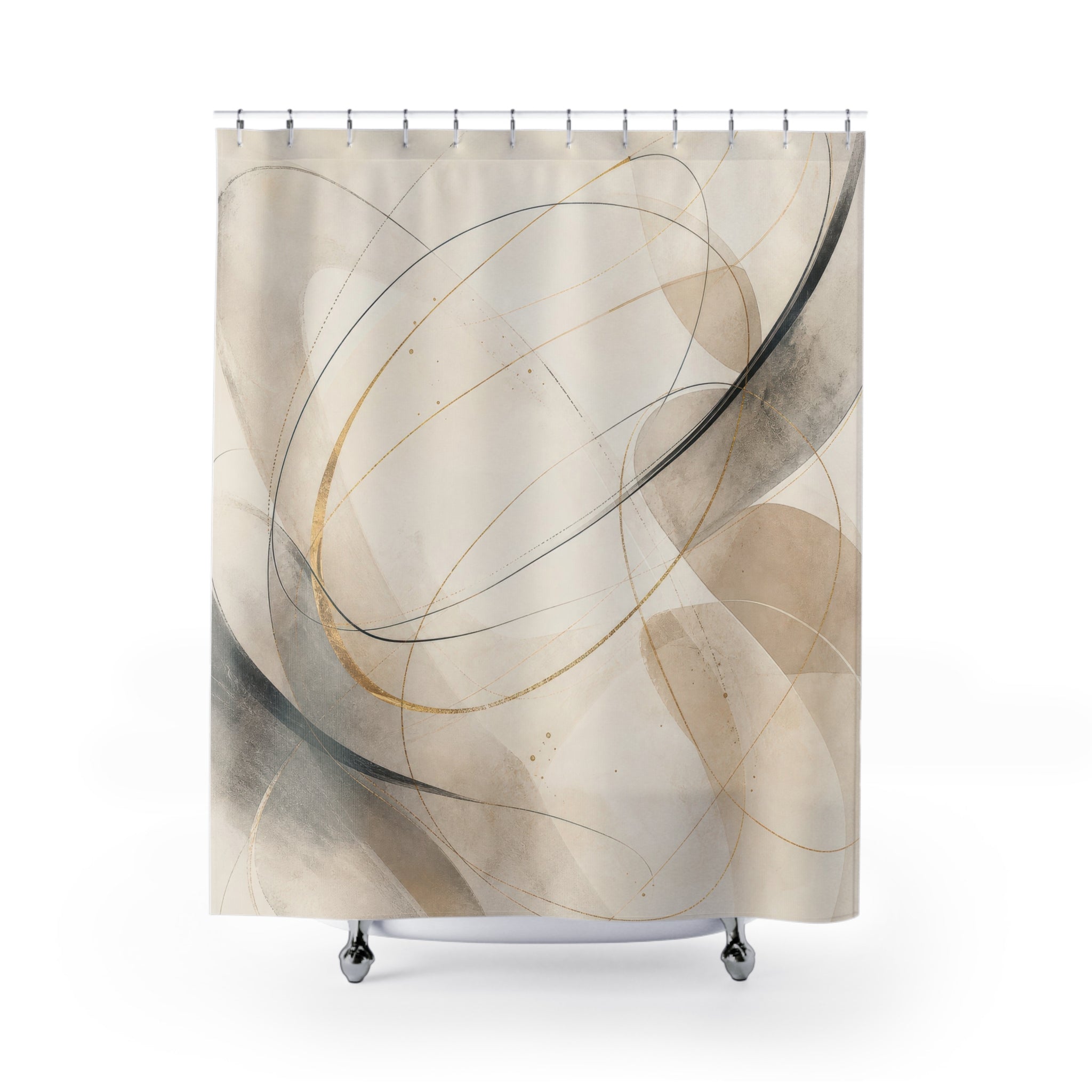 Black and Gold Shower Curtain