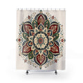 Red Green Jewel Medallion Shower Curtain