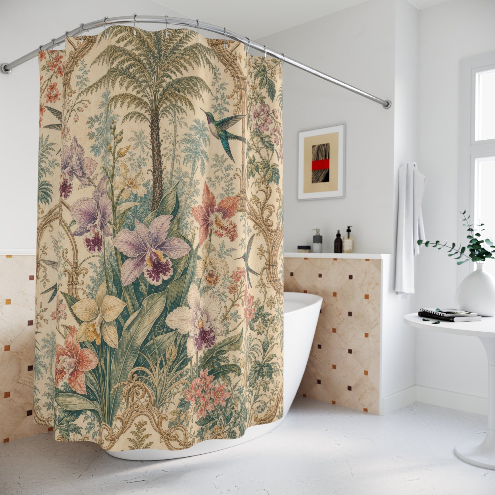 Chinoiserie Palm Shower Curtain