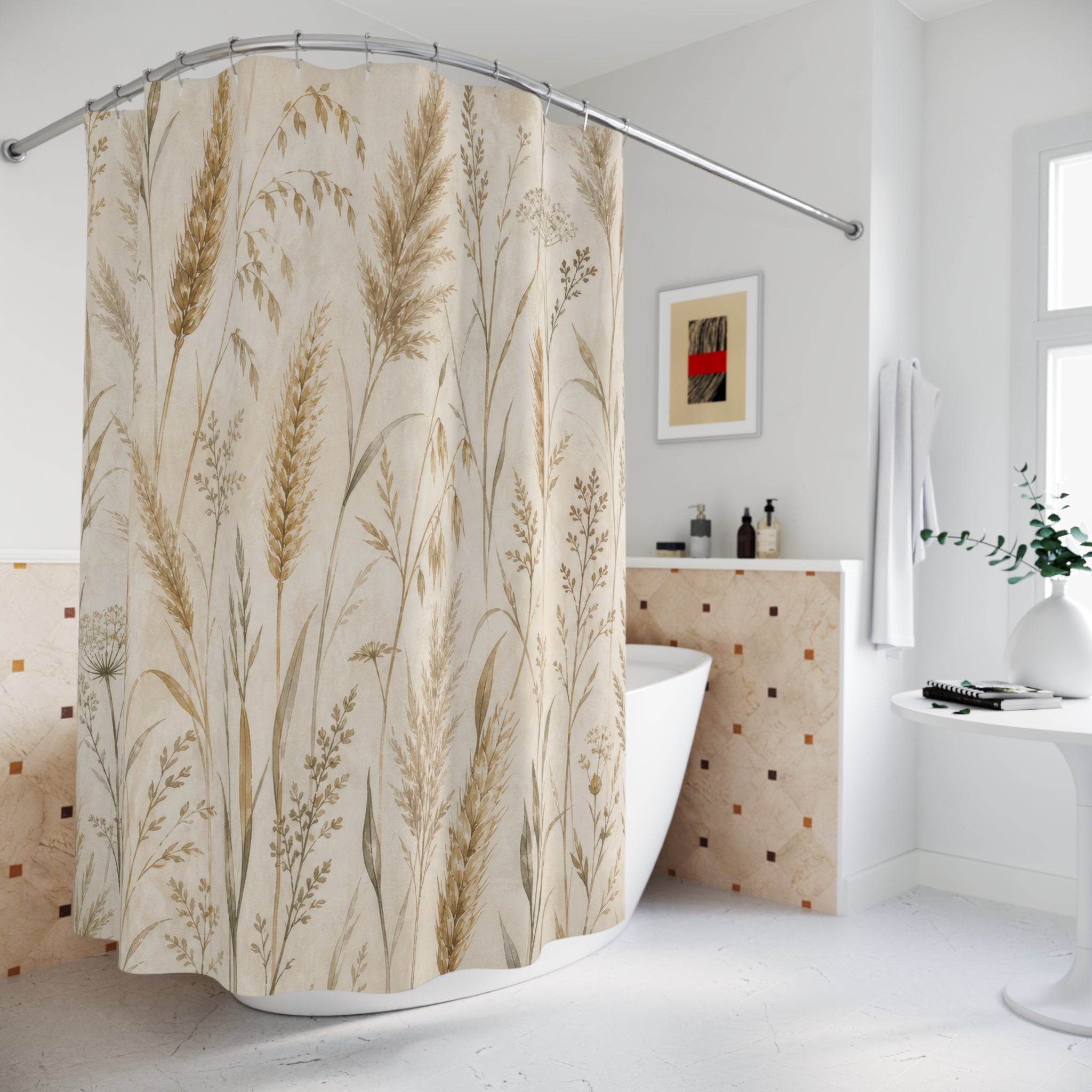 Wheat Grass Botanical Shower Curtain