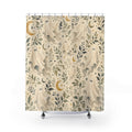 Ghost Botanical Halloween Shower Curtain