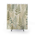 Sage Stone Botanical Print Shower Curtain