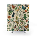 Bug Explorer Shower Curtain, Nature Kids Bathroom Decor, Beetle Butterfly Bath Curtain, Boys Bathroom Decor, Woodland Bath Decor, Guest Bath