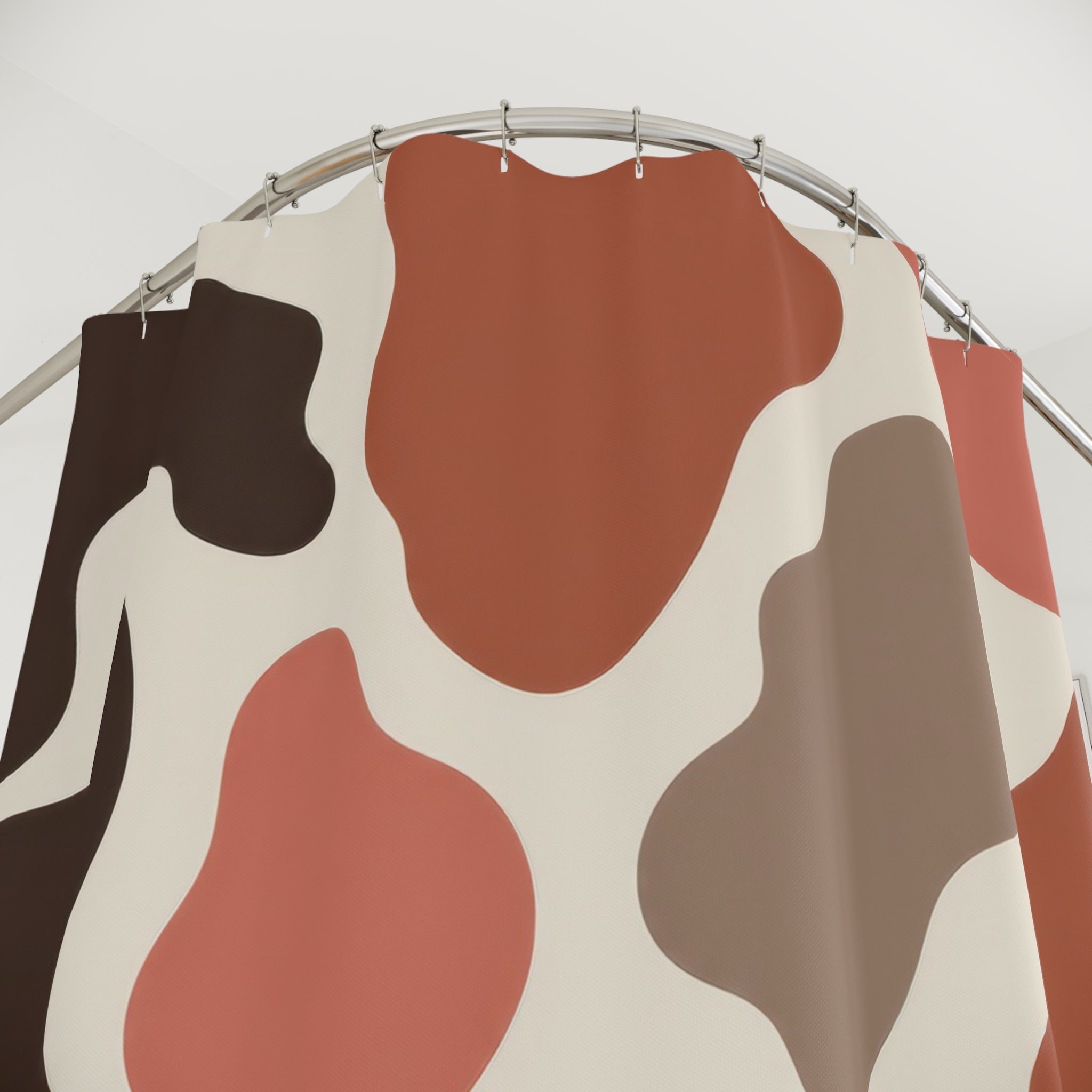 Terracotta & Cocoa Cowhide Shower Curtain
