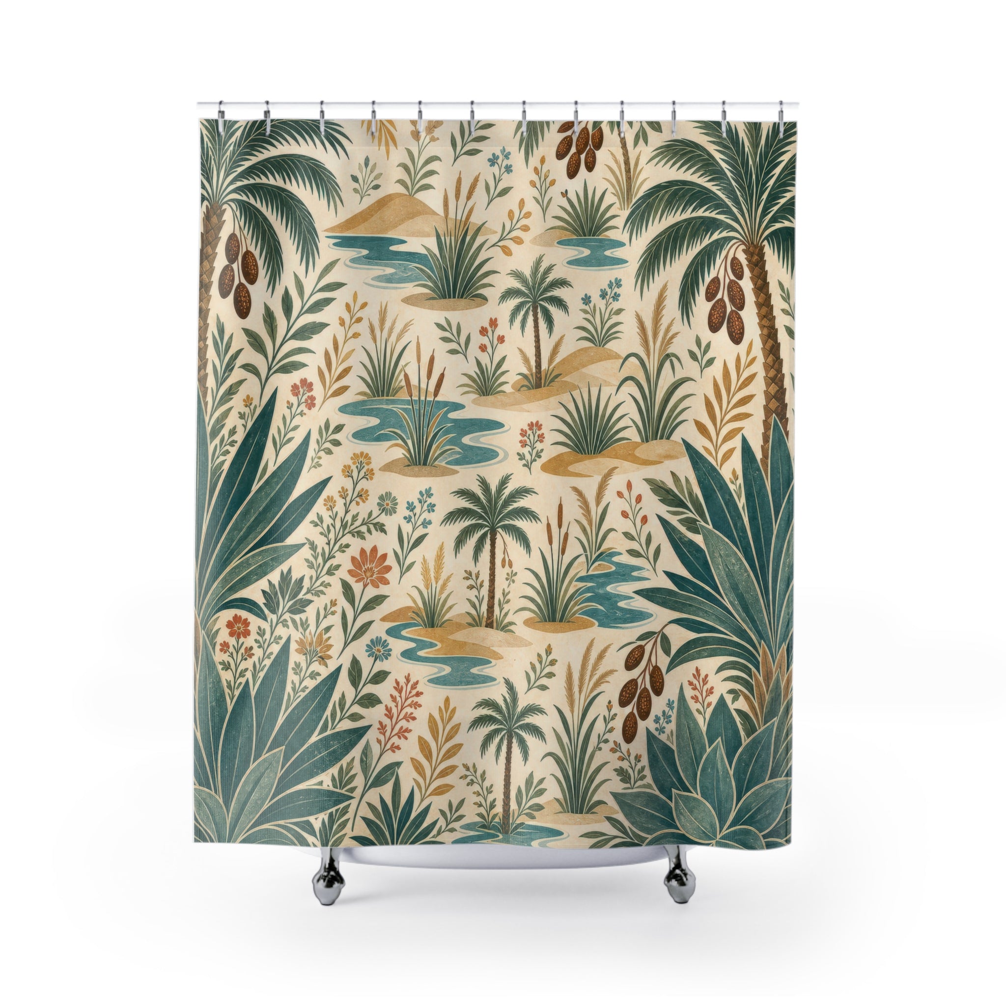 Desert Oasis Tropical Shower Curtain