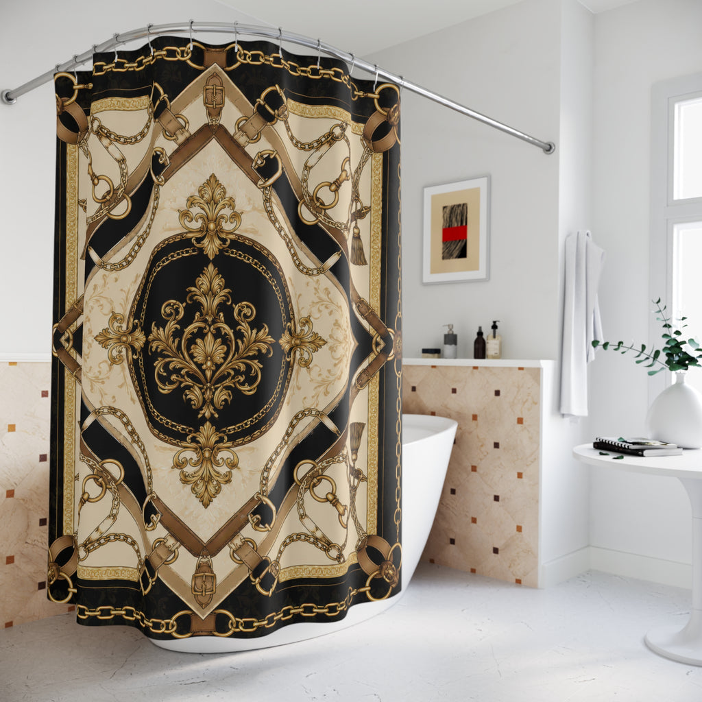 Designer Shower Curtain: Baroque Equestrian