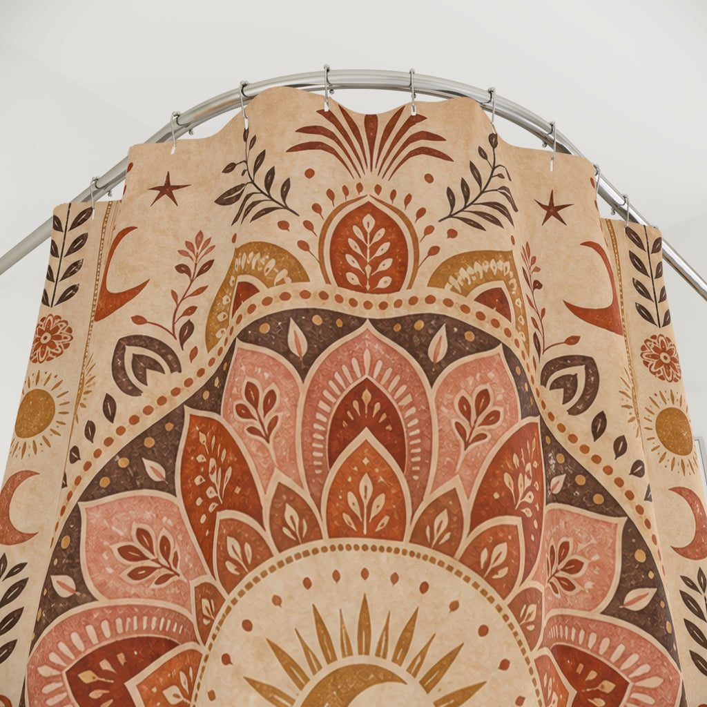 Terracotta Mandala Shower Curtain