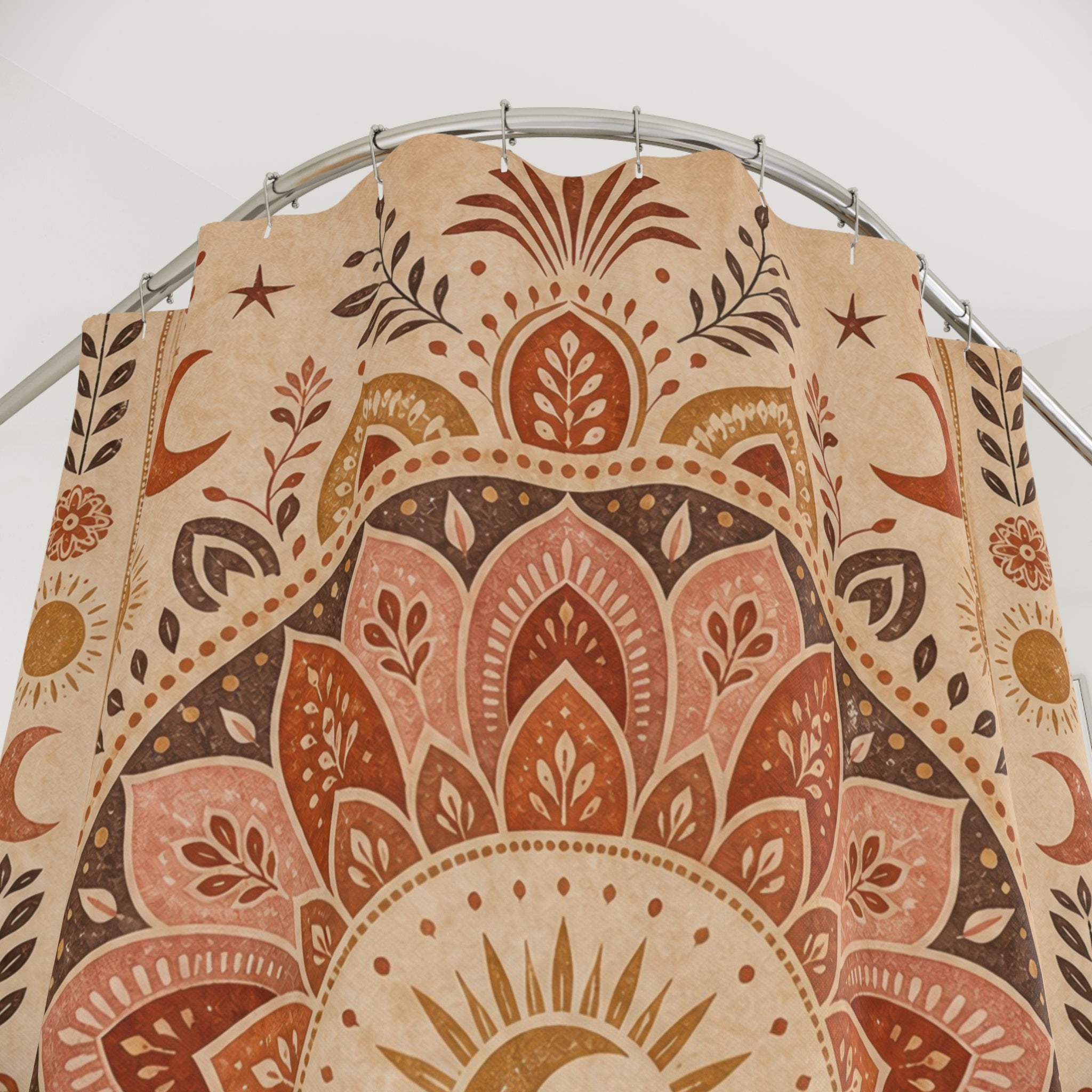 Terracotta Mandala Shower Curtain