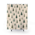 Evergreen Tree Christmas Shower Curtain: Evergreen Tree Shower