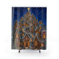 Glowing Gingerbread Village Shower Curtain