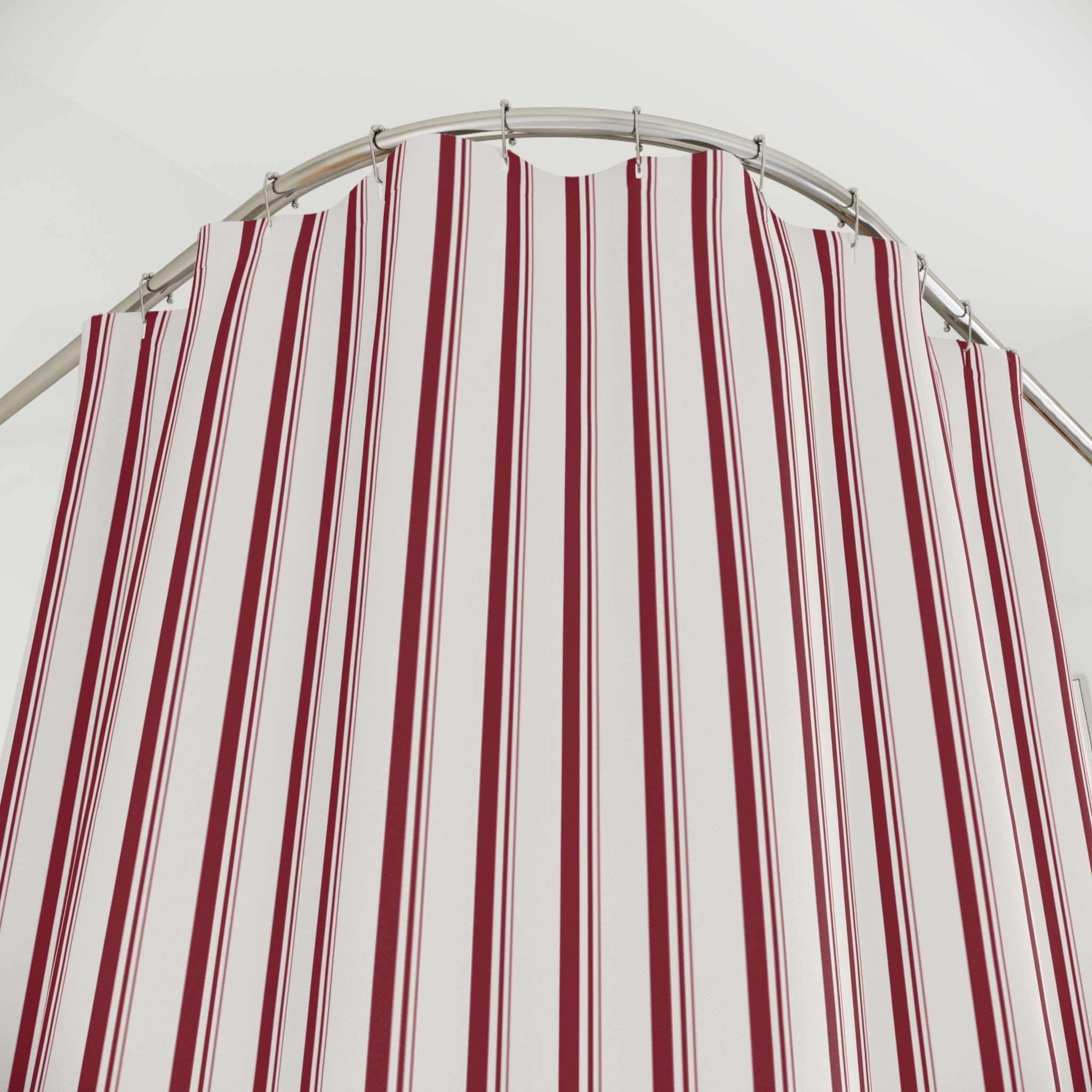 Red and White Stripe Shower Curtain – Heritage