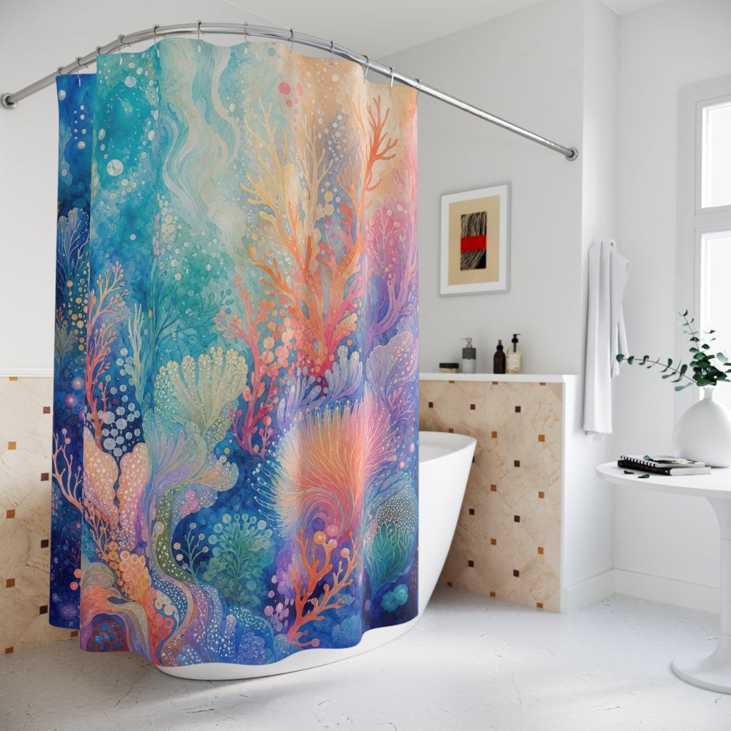 Reef Garden Glow Shower Curtain