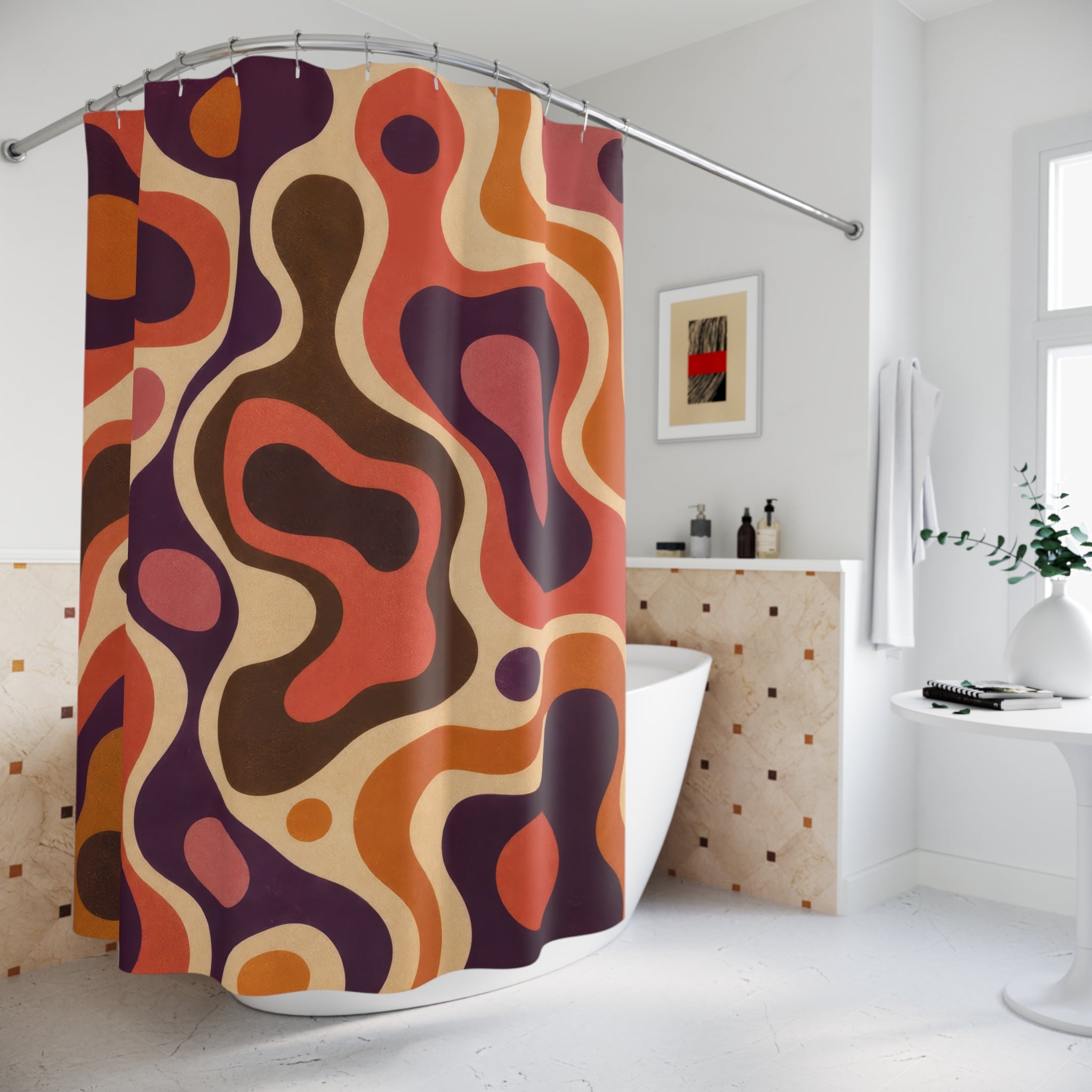 Lava Lamp Abstract Shower Curtain