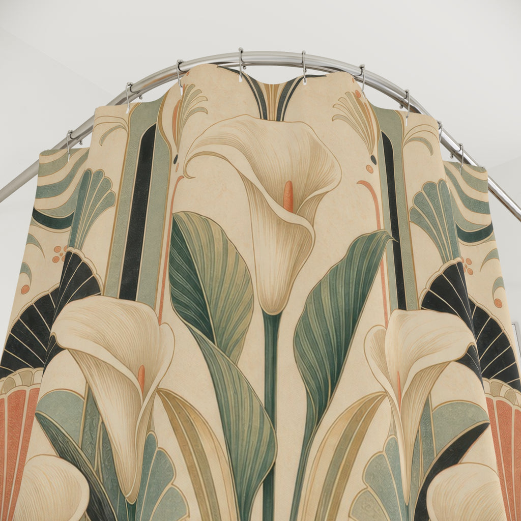 Art Deco Lily Shower Curtain