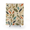 Mid Century Botanical Shower Curtain