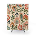 Retro Floral Shower Curtain
