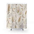 Neutral Beige Moon Shower Curtain
