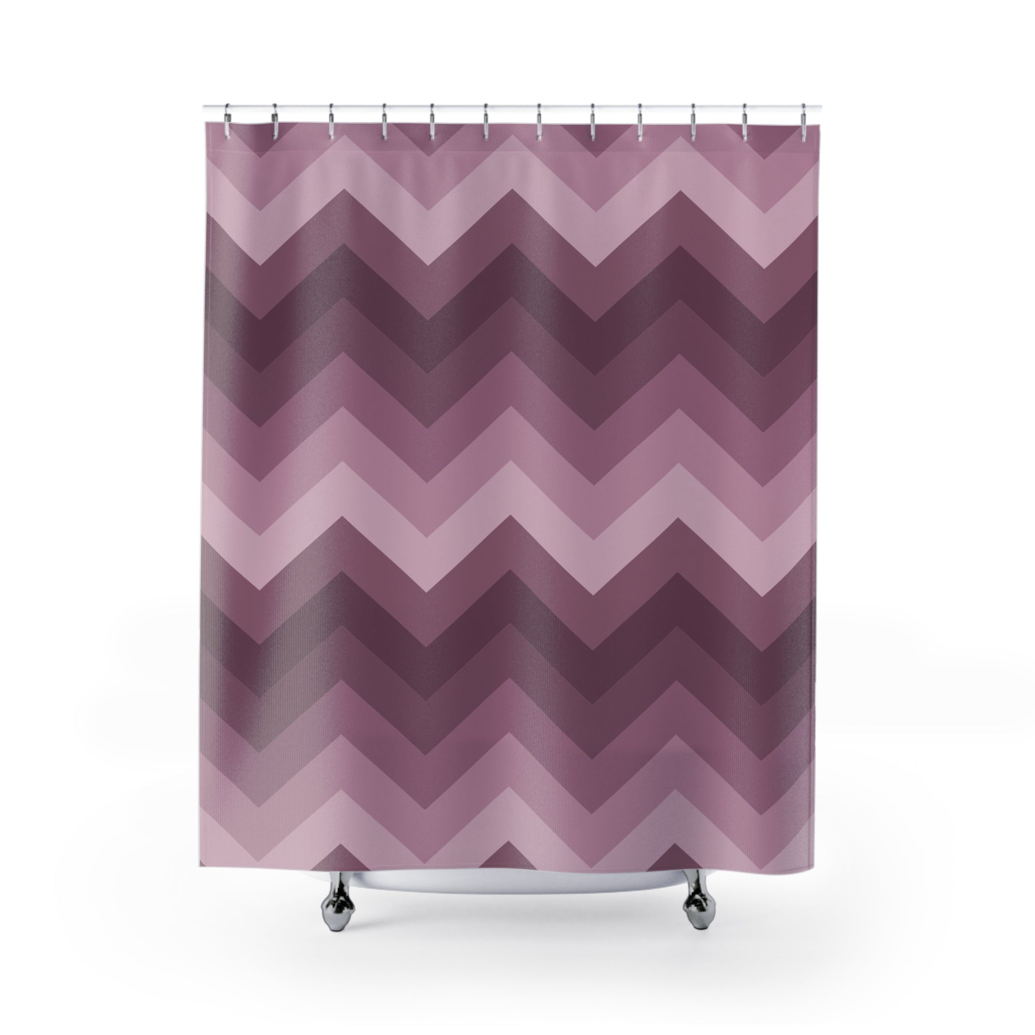 Mauve Shower Curtain: Bargello Zigzag