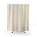 Black Rust Teal Vertical Stripe Shower Curtain