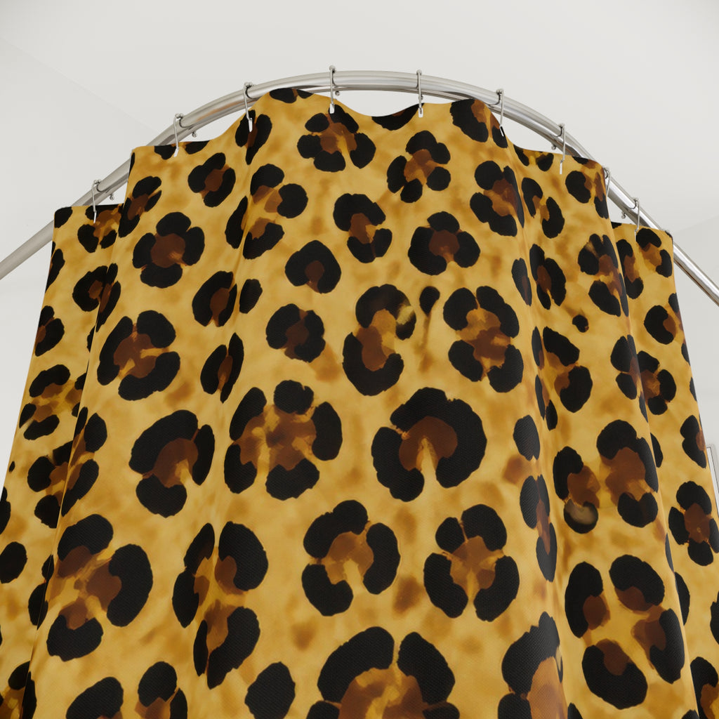 Classic Tawny Leopard Print Shower Curtain