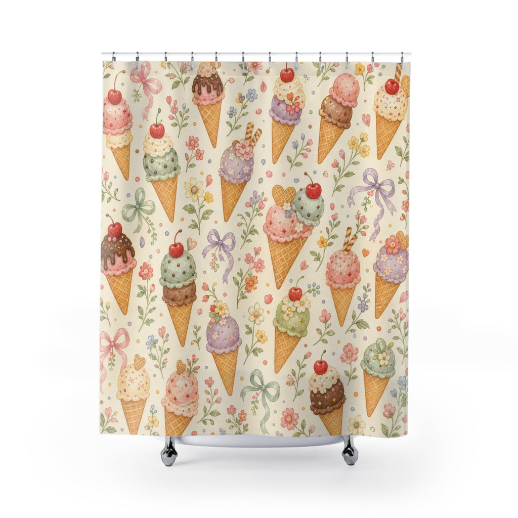 Ice Cream Cute Shower Curtain