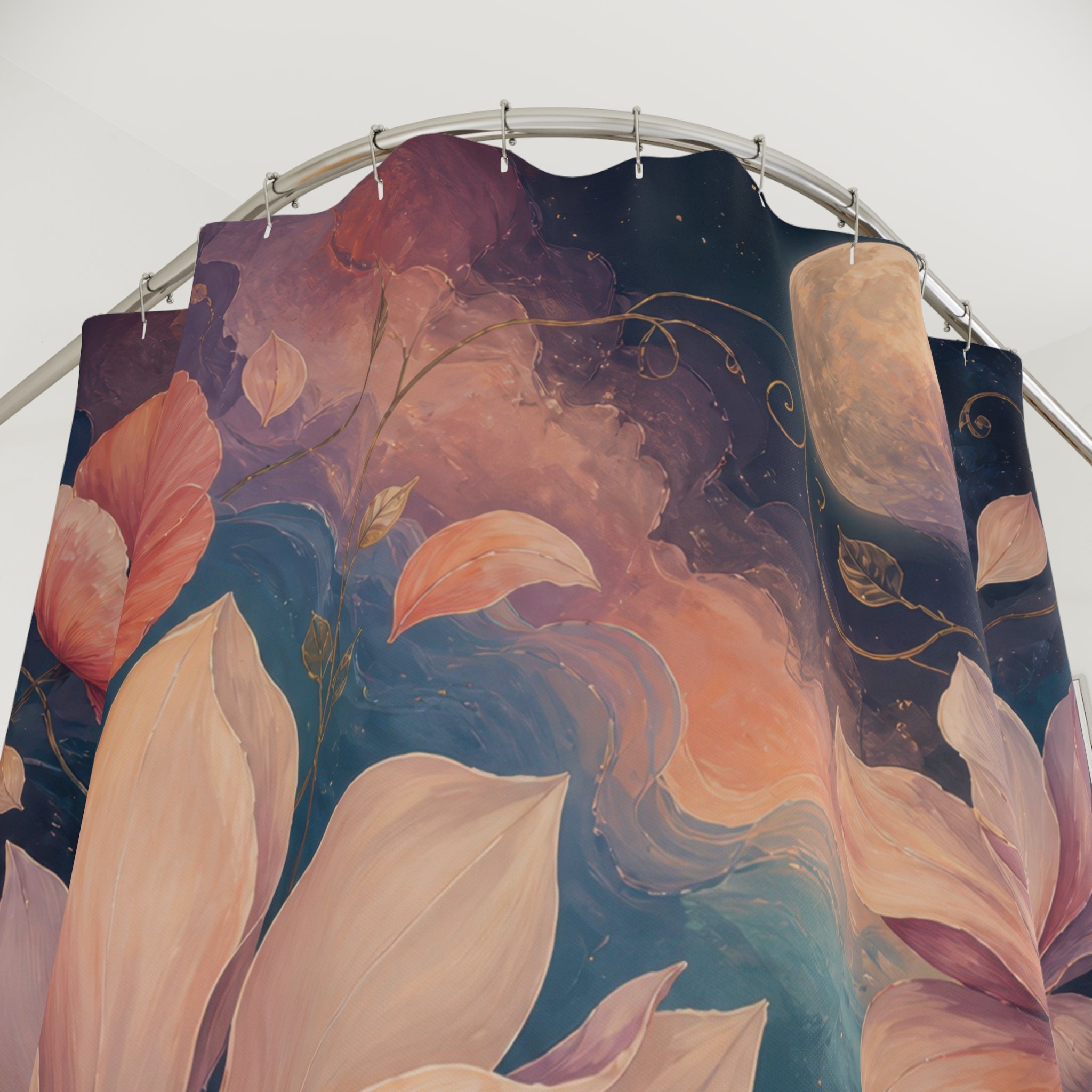 Floating Twilight Blossoms Shower Curtain