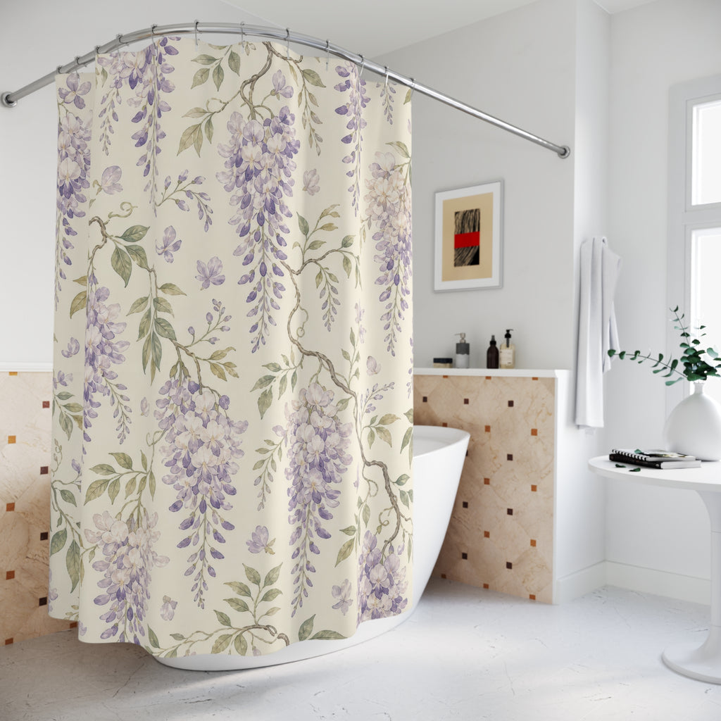 Wisteria Floral Lavender Shower Curtain
