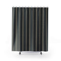 Black Ticking Stripe Shower Curtain, Charcoal Pinstripe Pattern, Cream Lines, Modern Farmhouse Moody Bathroom Decor, Classic Bath Style
