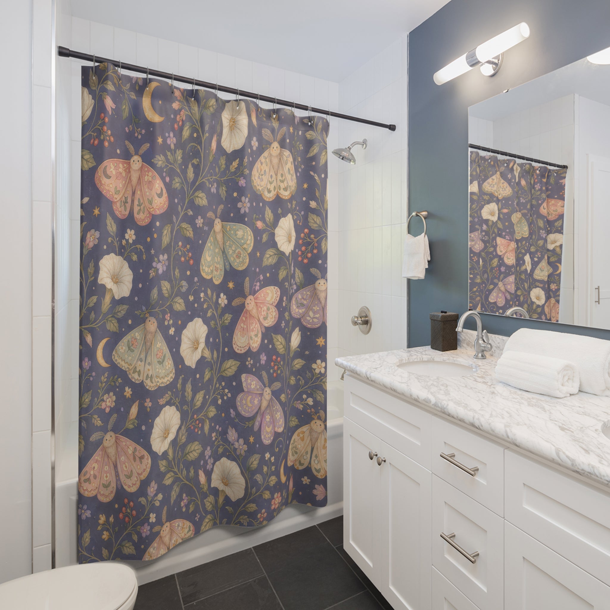 Dark Cottagecore Shower Curtain