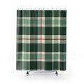 Green Plaid Shower Curtain: Forest Tartan Buffalo