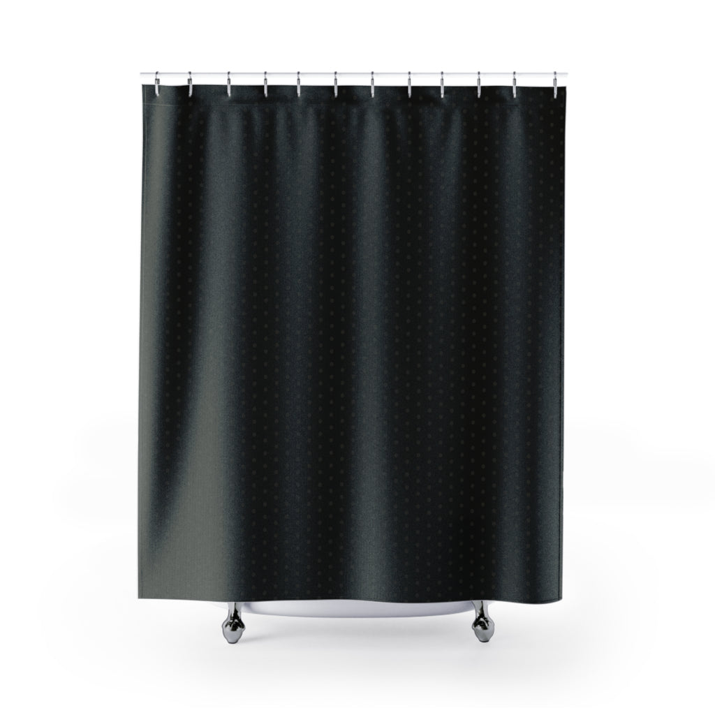 Black on Black Polka Dot Shower Curtain