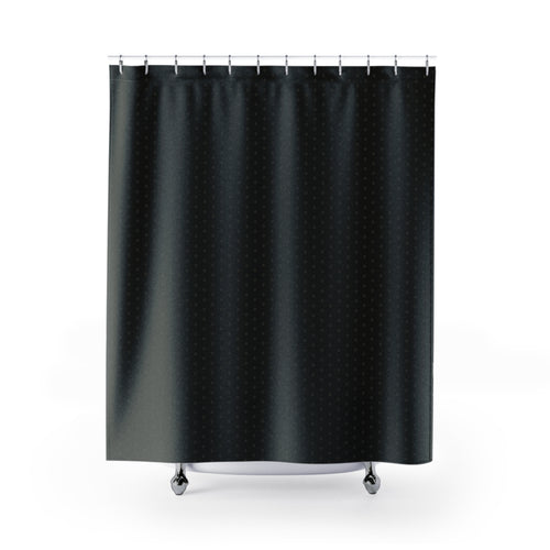 Black on Black Polka Dot Shower Curtain