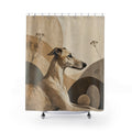 Sandstone Sighthound Beige Dog Shower Curtain
