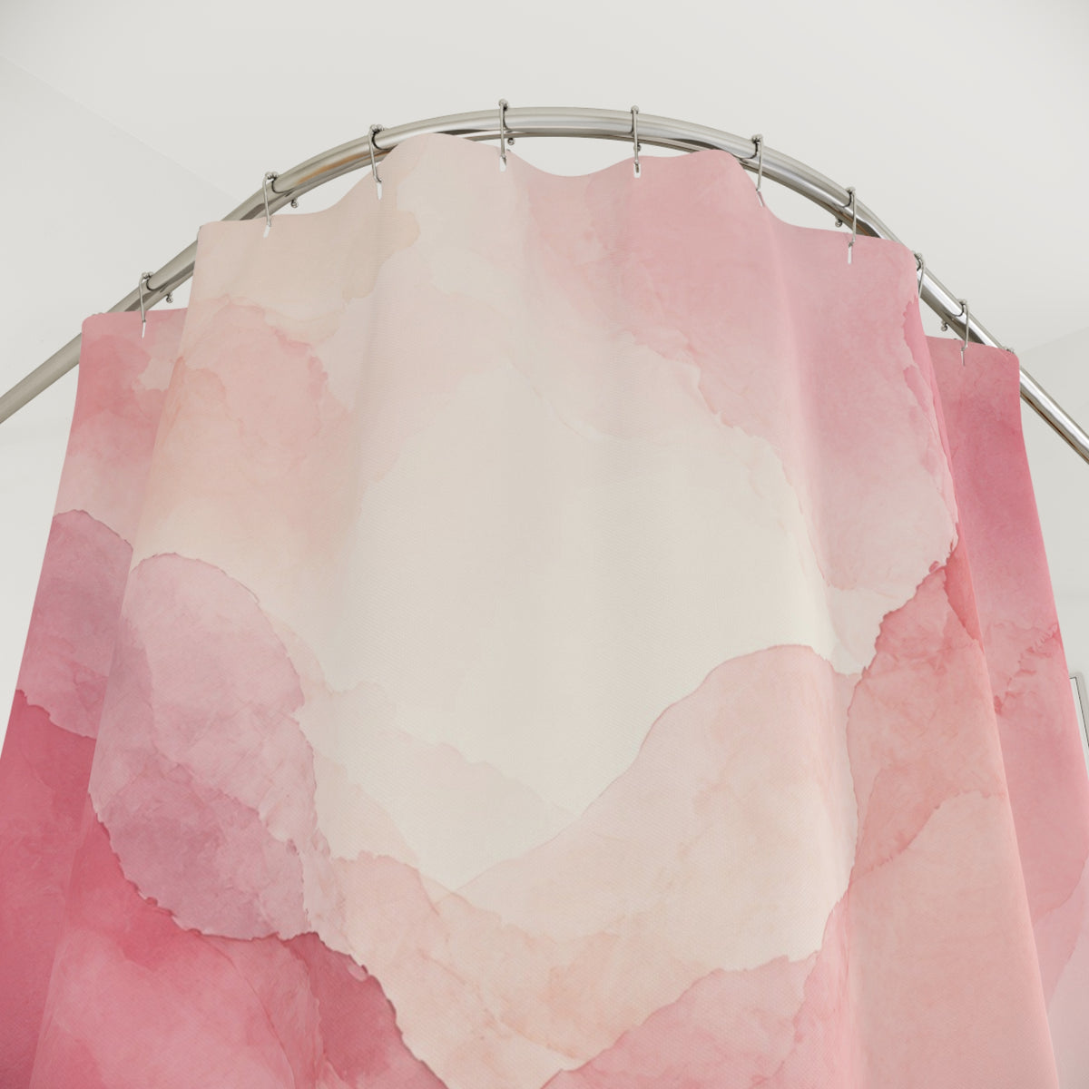 Light Pink Watercolor Wash Shower Curtain