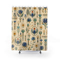 Egyptian Scarab Blue Shower Curtain