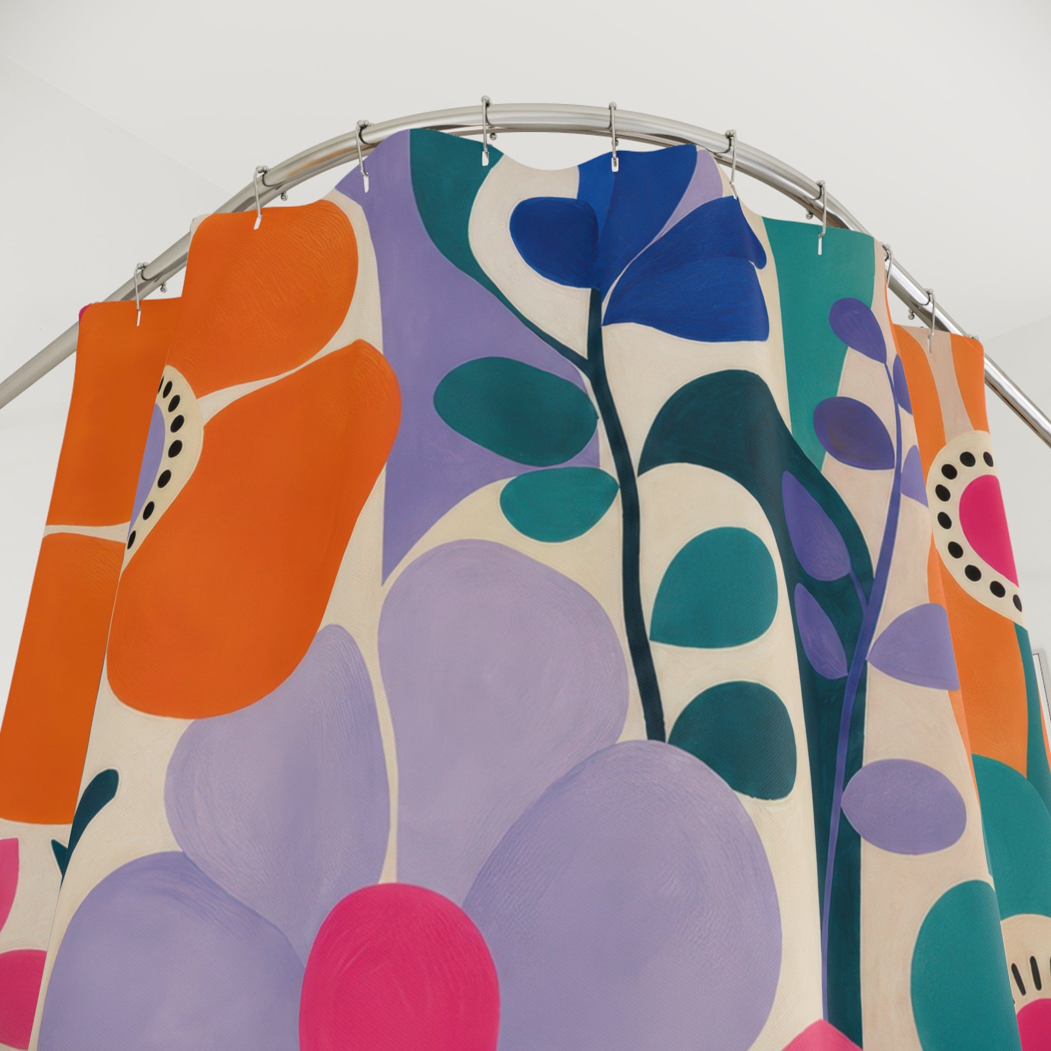 Colorful Mod Flower Shower Curtain