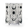Black White Celestial Shower Curtain