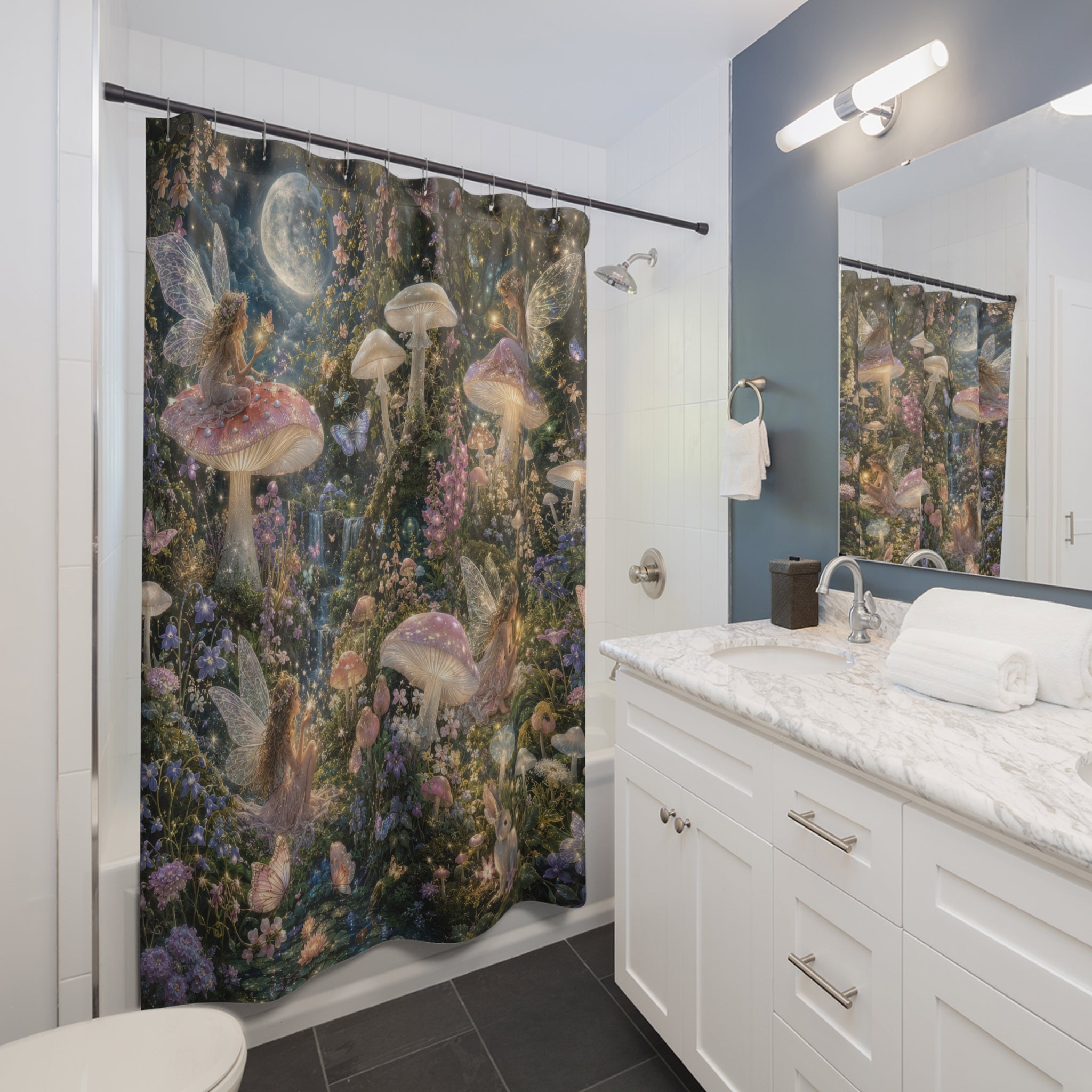 Fairycore Shower Curtain: Botanical Garden