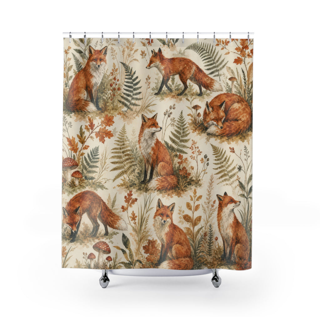 Painterly Fox Shower Curtain