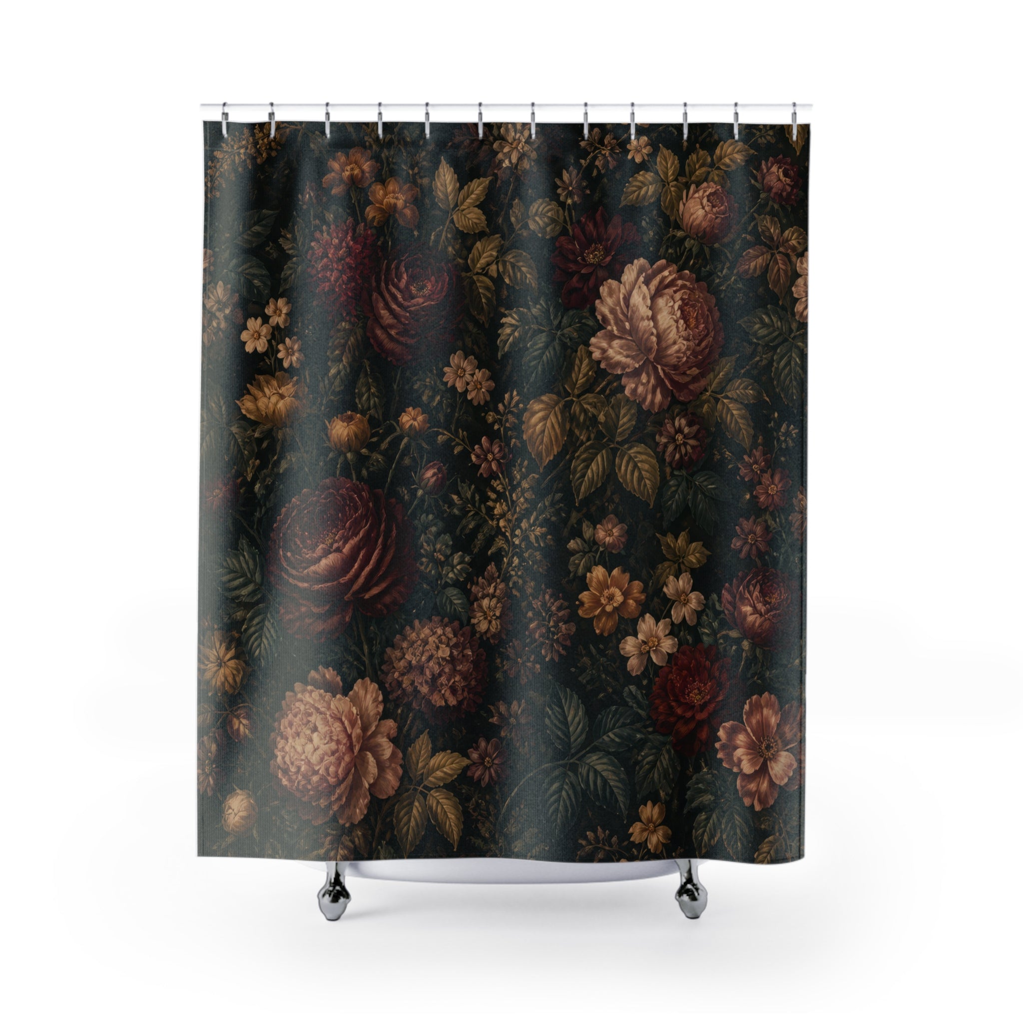 Vintage Rose Botanical Shower Curtain