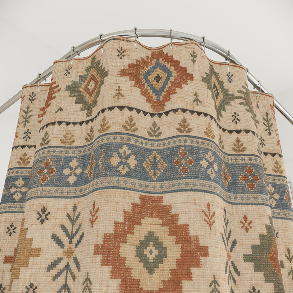 Southwestern Geometric Stripe Shower Curtain