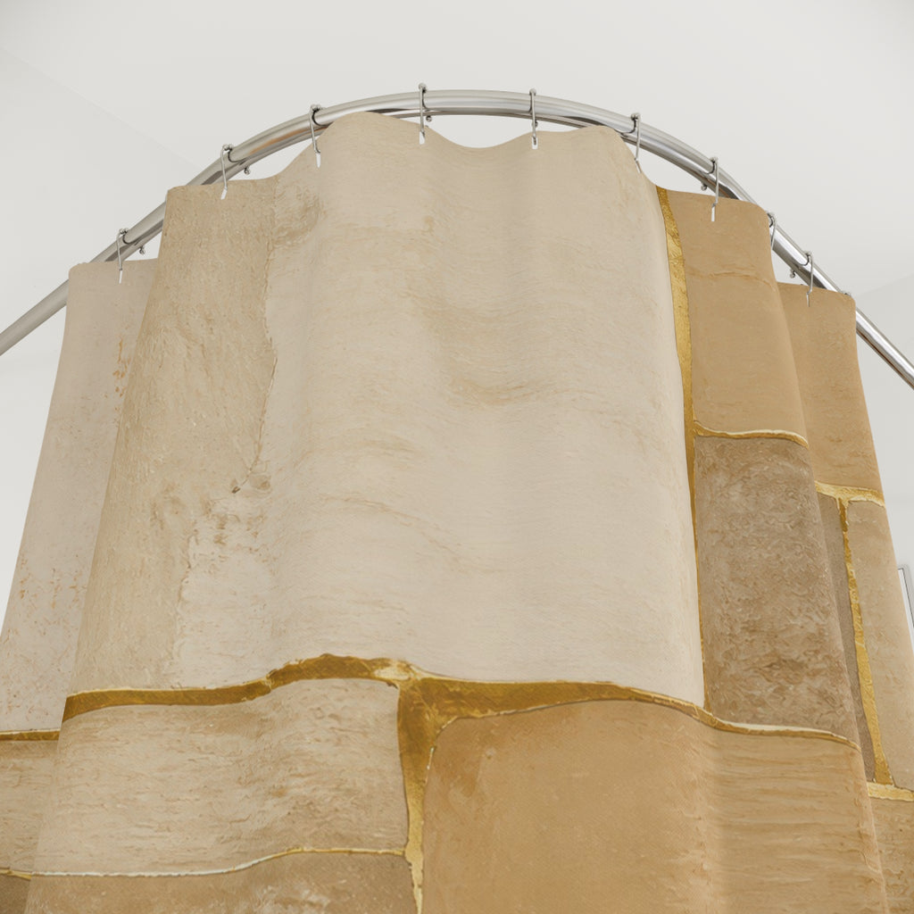 Gold Sandstone Shower Curtain