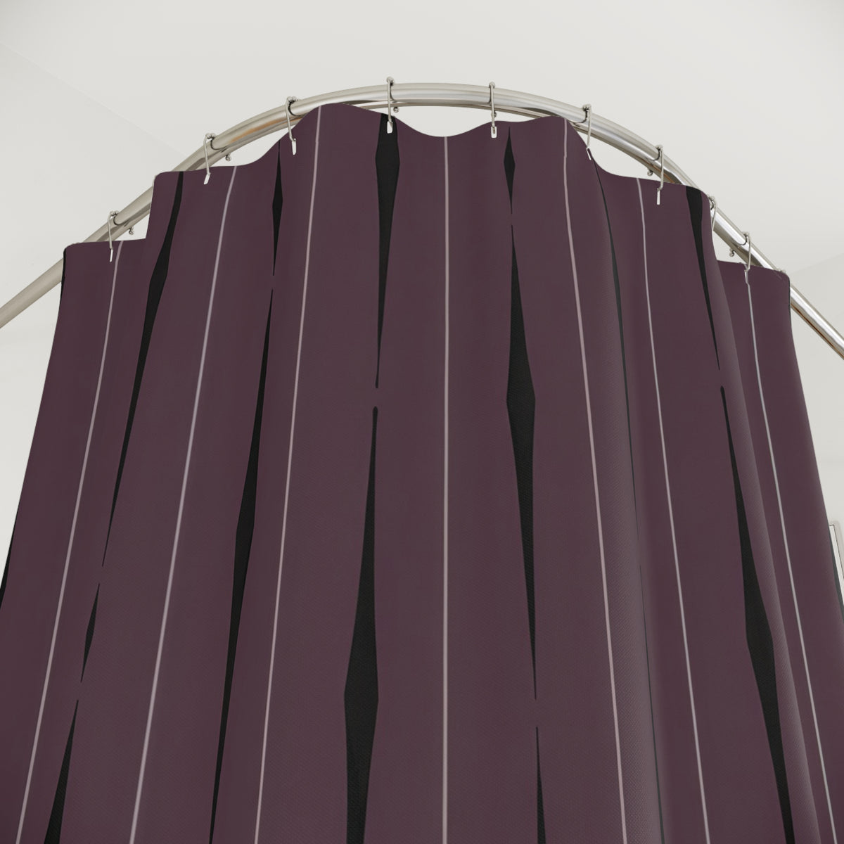 Gothic Hand Drawn Line Vertical Stripes Shower Curtain