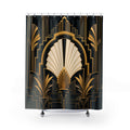 Obsidian Art Deco Shower Curtain